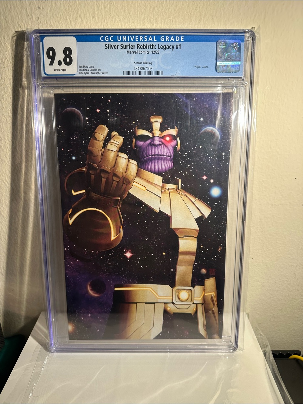 Marvel Silver Surfer Rebirth: Legacy #1 - Thanos Artwork (Purple & Gold)